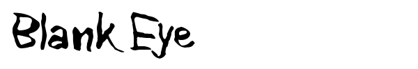 Blank Eye font preview